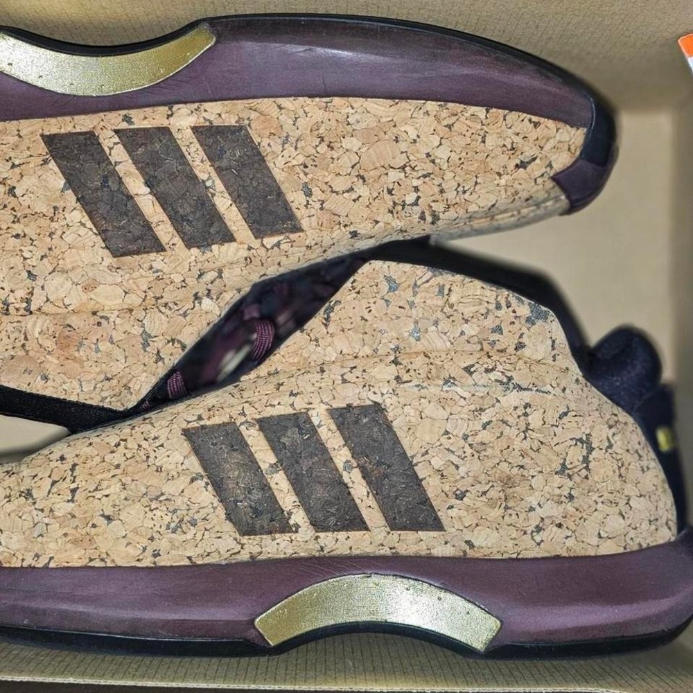 Adidas Crazy 1 Cork Sneakers‎ Mens Size 12 Burgundy Gold Good
